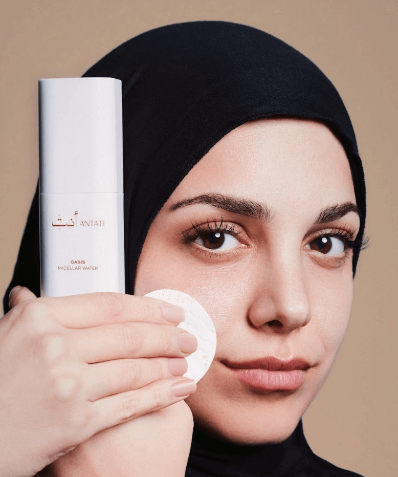 Women Using Antati Oases Micellar Water product