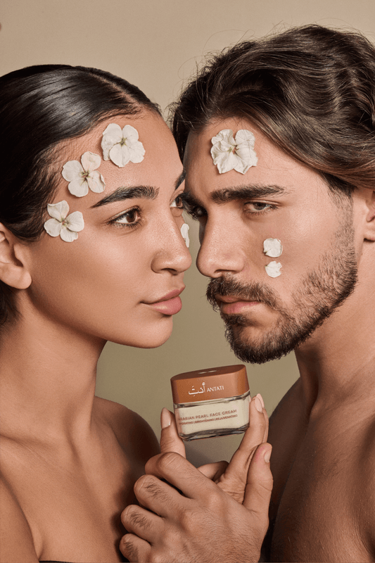 Men and Women holding Antati Arabian Pearl Face Cream